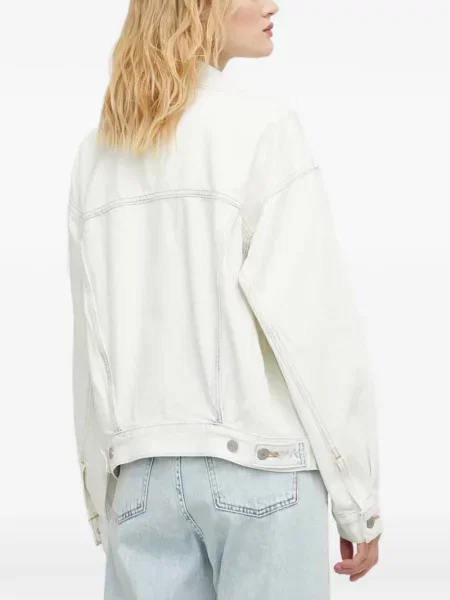 Blugi Levi's® în carouri retro zdrențuiți alb