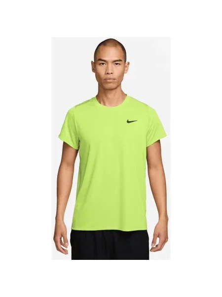 Koszulka z krótkim rękawem Nike Court Victory limonkowy S zielony