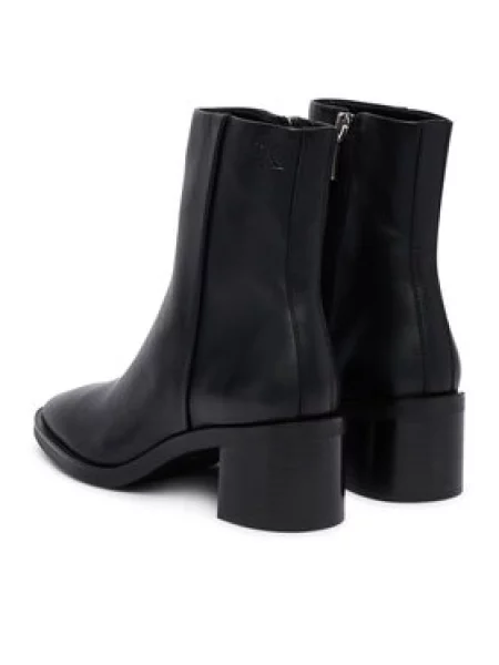 Calvin Klein Aulinukai Block Heel Ank Boot Lth juoda