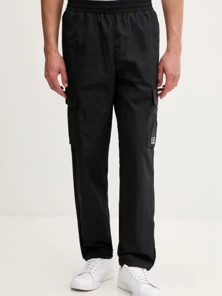 Emporio Armani pantaloni cargo pentru bărbați negru
