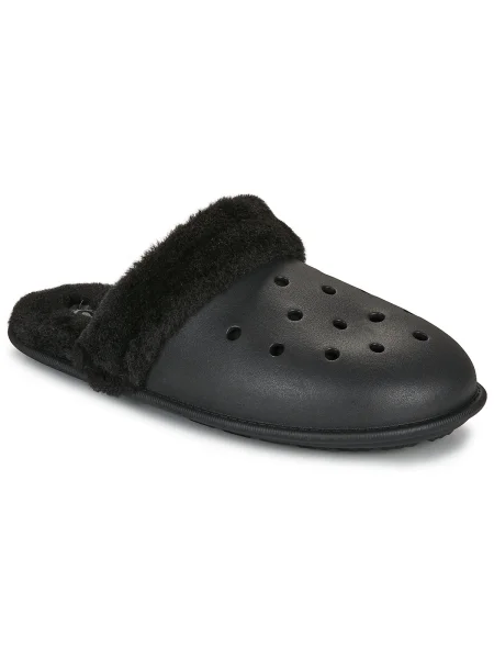 Viseltes hatású klasszikus félcipő Crocs fekete