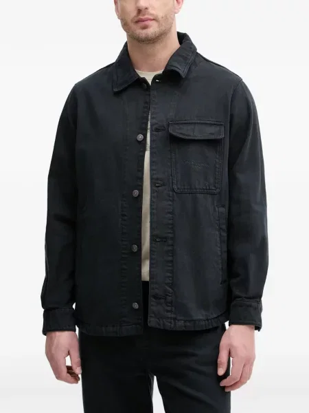 Geacă de blugi Armani Exchange cu autograf negru