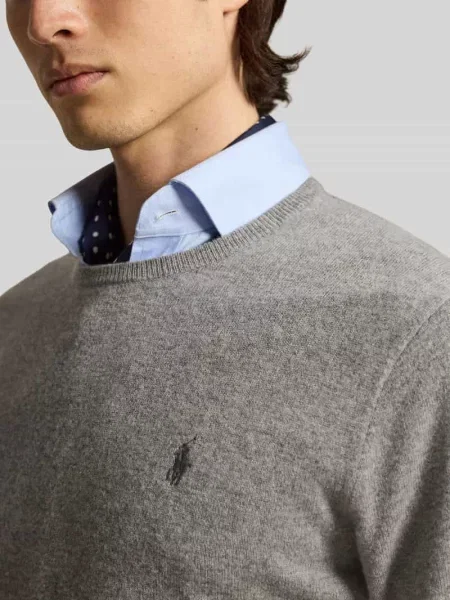Sweter Polo Ralph Lauren z wełny merino szary