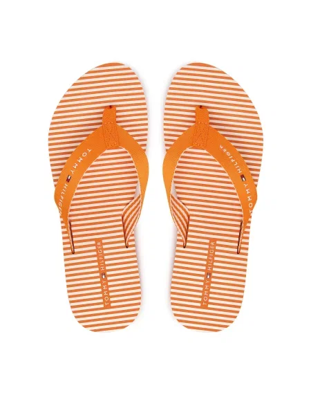 Női flip-flop papucsok Tommy Hilfiger Ithaca Stripe Summer orange hype. Méret: 36 EU narancsszínű
