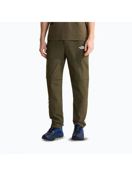 Pantaloni de trekking pentru bărbați The North Face Exploration Regular Tapered Convertible taupe green verde