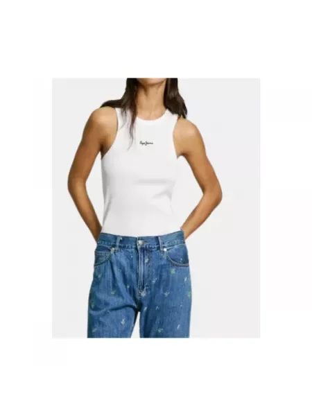 Denim ruha Pepe Jeans fehér