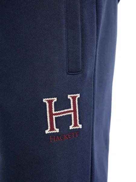 Pantaloni Hackett cu broderie albastru
