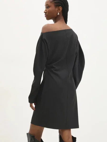 Answear Lab rochie mini evazati gri