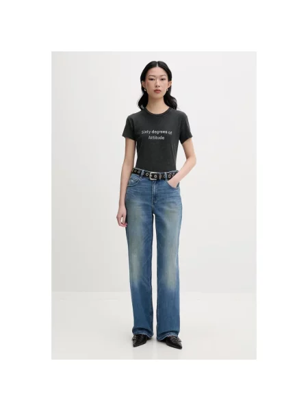 Jeansy straight leg Miss Sixty niebieskie