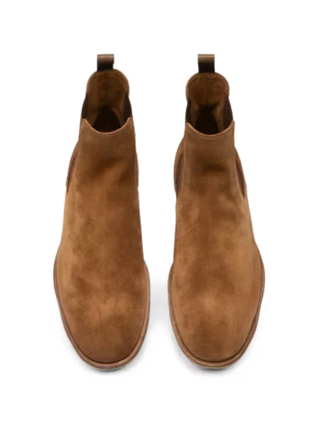 Botine Officine Creative din piele de căprioară maro