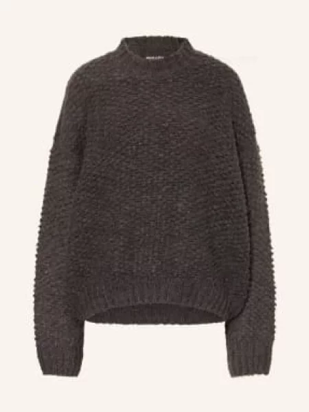 Black Palms Sweter Z Alpaki Corsetta grau czarny