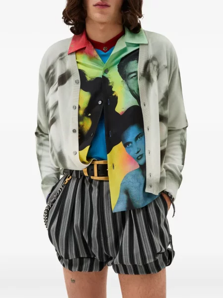 Hedvábná košile Versace modrá