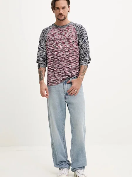 Лонгслів Desigual BRUNSWICK візерунок синій