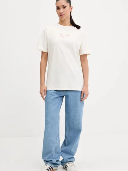 Футболка Karl Kani бежевая