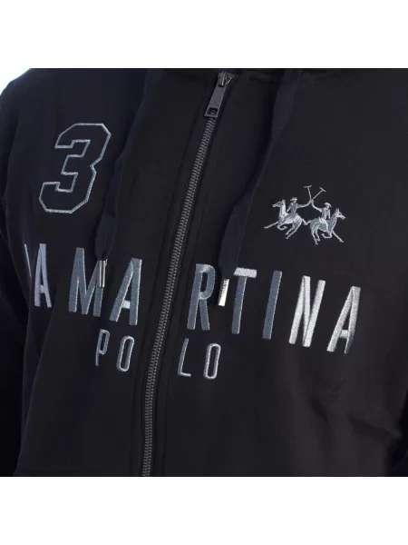Bluza z kapturem La Martina z kapturem czarna