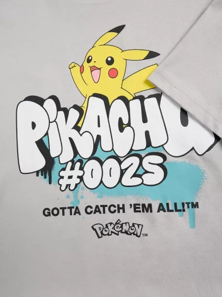 Reserved футболка Pokemon світло-сірий сіра