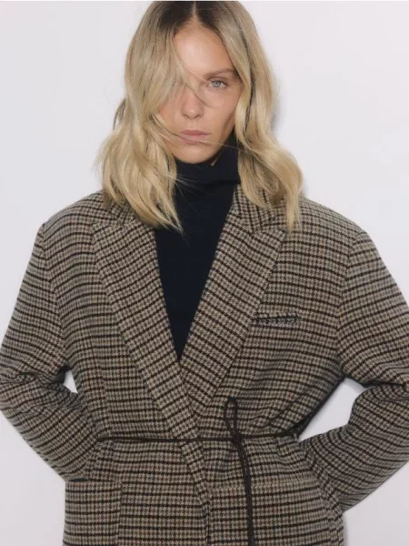 Reserved Піджак у візерунок гусиної лапки з різнобарвний 