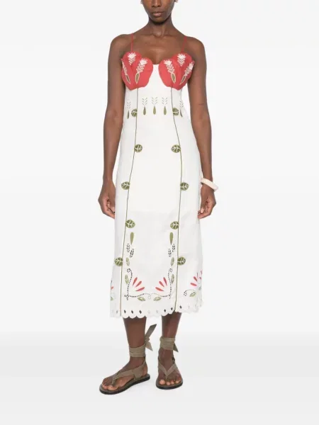 Rochie midi Farm Rio alb