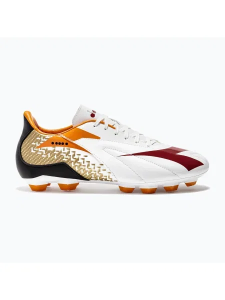 Cizme de fotbal Diadora Maximus Elite R LPU pentru bărbați alb/chili pepper/russet orange alb
