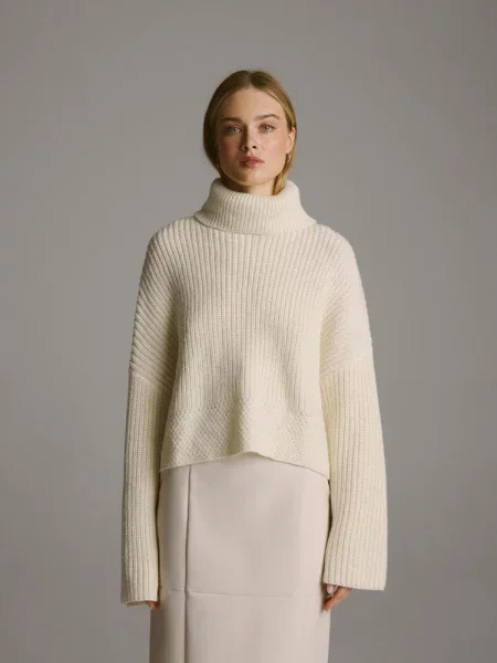 Светр DIVERSE кремовий вовна/акрил