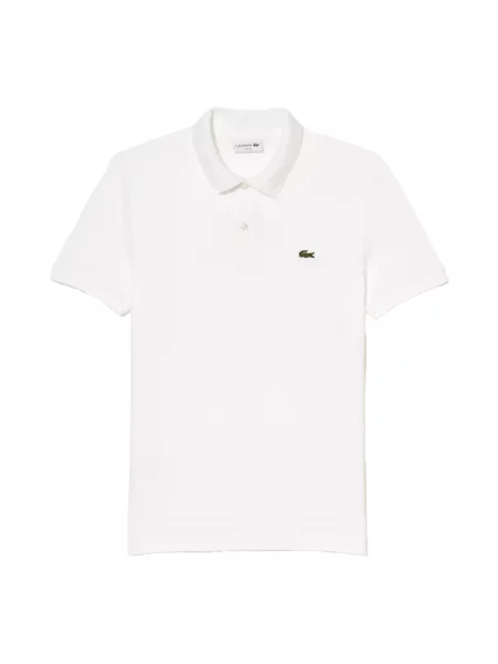 Koszulka polo o kroju slim fit z czystej bawełny Lacoste biała