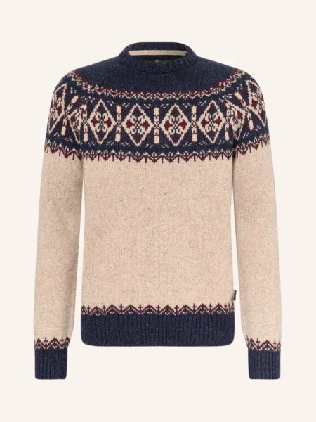 Barbour Sweter Tisbury Crew blau granatowy