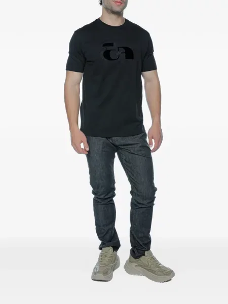 Μπλούζα Emporio Armani με αυτόγραφο μαύρο