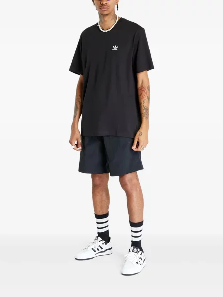 Бягане тениска Adidas с леопардов принт от джърси черно