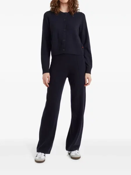 Cardigan Chinti & Parker tricotate cu decolteu rotund albastru