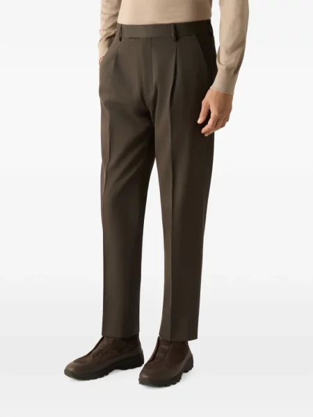 Pantaloni Zegna de lână verde