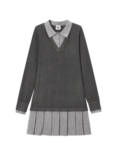 Rochie mini B+ab gri