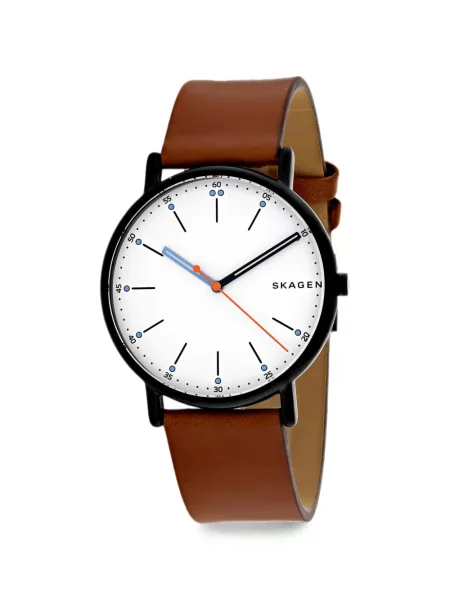 Ceas Skagen din piele alb