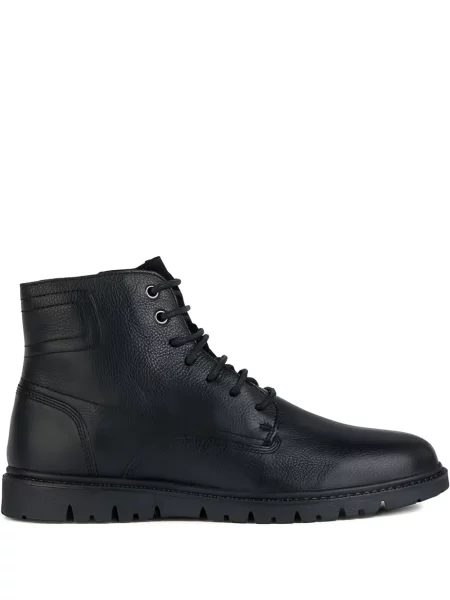 Botine Geox cu șireturi din dantelă negru