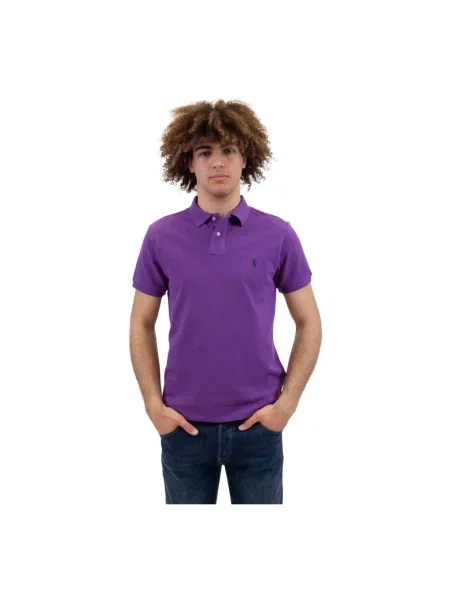 Koszulka polo Ralph Lauren z krótkim rękawem fioletowa