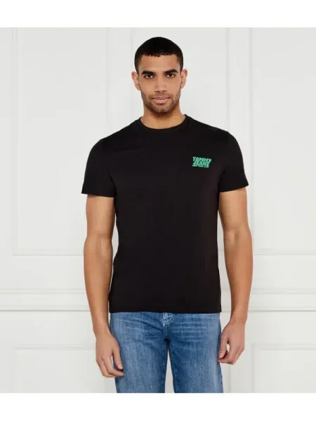 Rövid ujjú rövid póló Tommy Jeans fekete