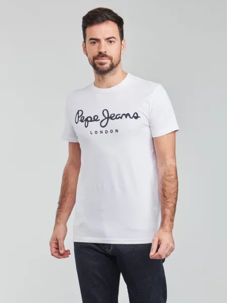 Pepe Jeans Majica tamno plava bijela