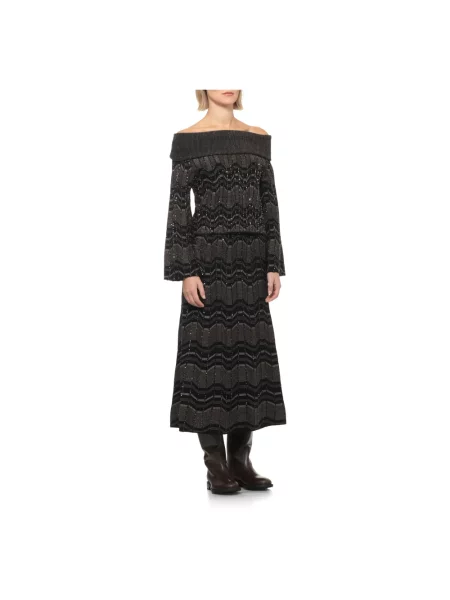 Sweter D.exterior z cekinami brązowy