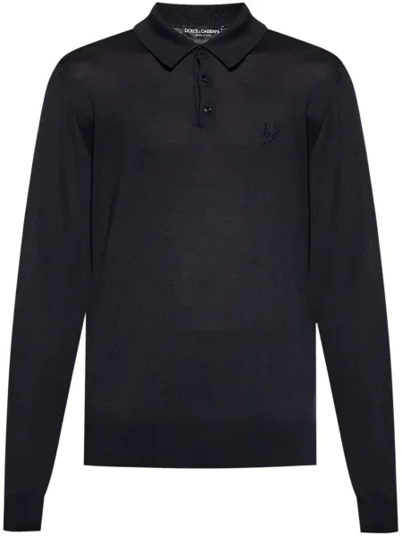 Polo Dolce & Gabbana de mătase albastru