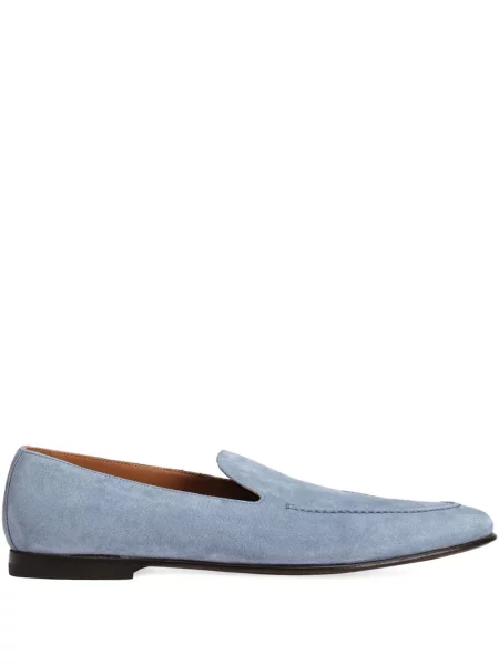 Pantofi loafer Dolce & Gabbana din piele de căprioară slip-on albastru