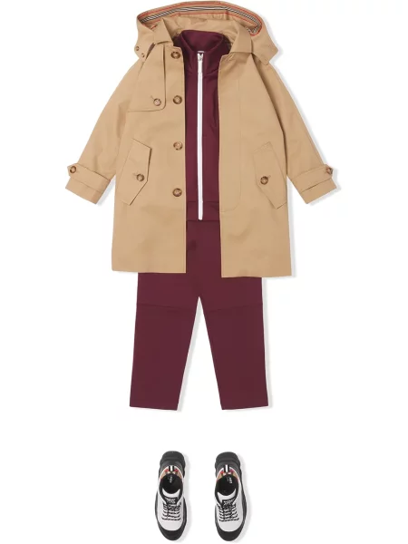 Spodnie dziecięce Burberry czerwone