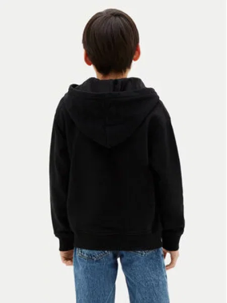 Calvin Klein Džemperis Monogram Flock Zipthru juoda