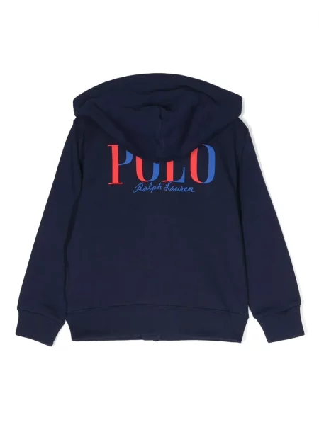 Bluza z kapturem dziecięca Polo Ralph Lauren niebieska