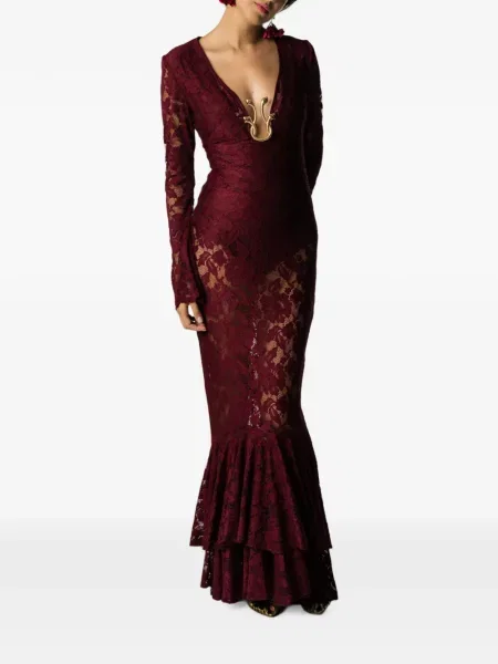 Lung rochie maxi Miau By Clara Rotescu roșu