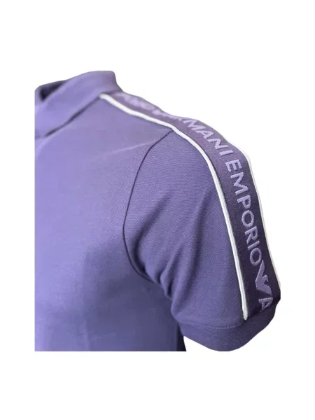 Koszulka polo Emporio Armani fioletowa