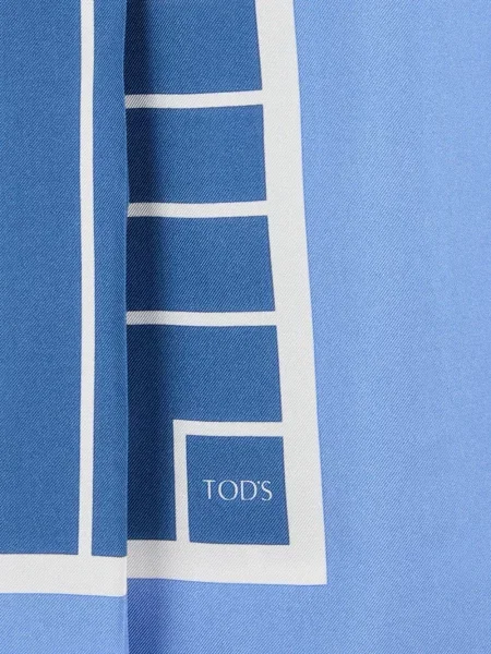 Fustă midi Tod's de mătase albastru