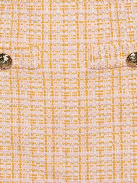 Fusta mini Maje din tweed portocaliu