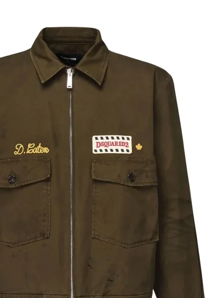 Geacă Dsquared2 cu broderie verde