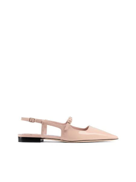 Balerinki Jimmy Choo skórzane różowe
