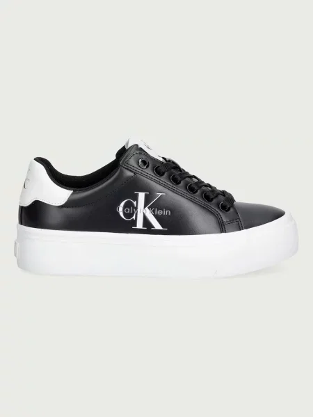Calvin Klein VULC FLATFORM LACEUP LOW LTH sportcipő női fekete