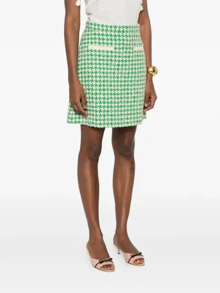 Fusta mini Valentino Garavani cu model pepito verde
